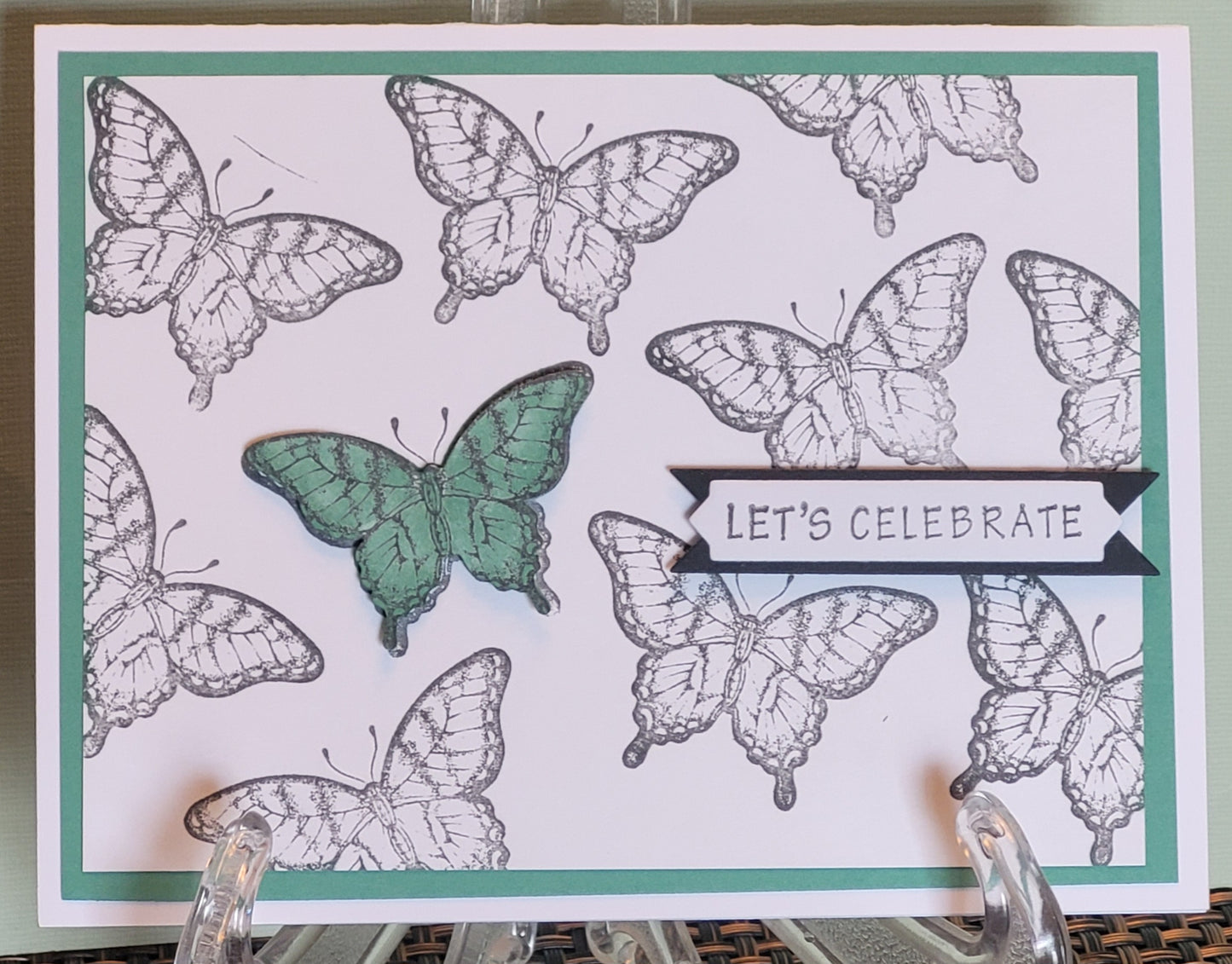 Celebrate (green or orange)-butterflies